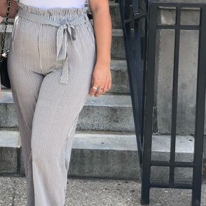 Wide Leg Stripe Pants